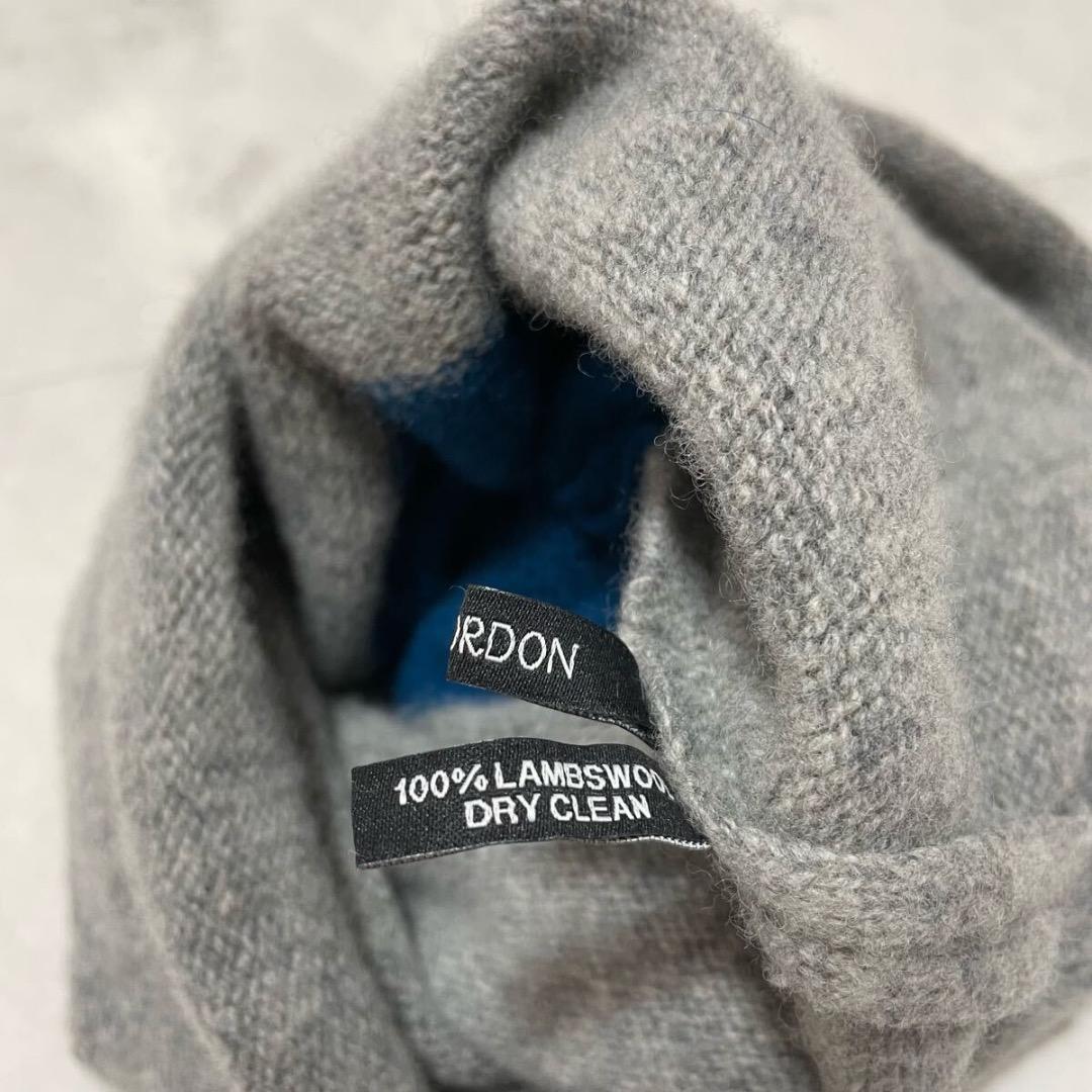 ジョーゴードン スコットランド製 ニット帽 ポンポン ラムウール