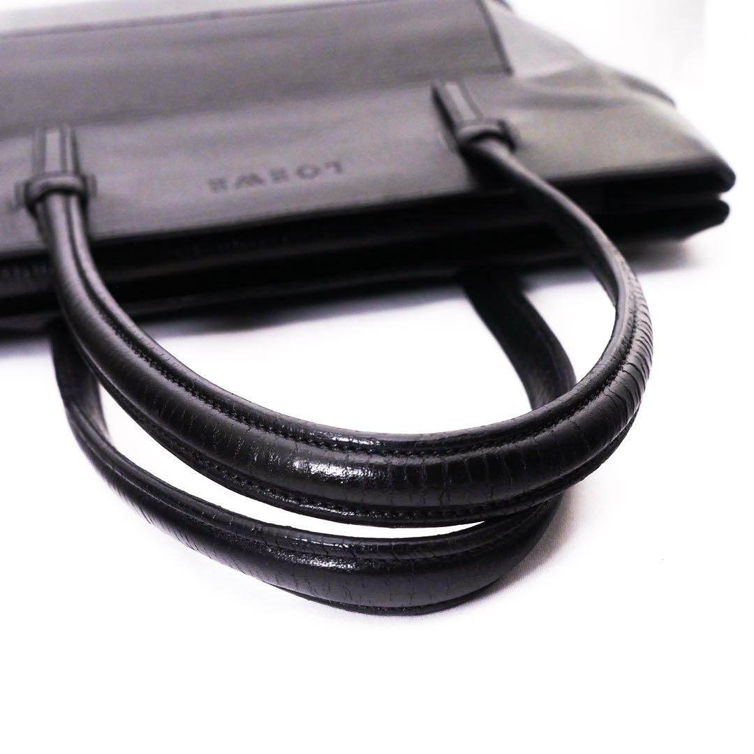 美品 LOEWE ロエベ レザー トートバッグ バッグ　黒 アナグラム ビジネス