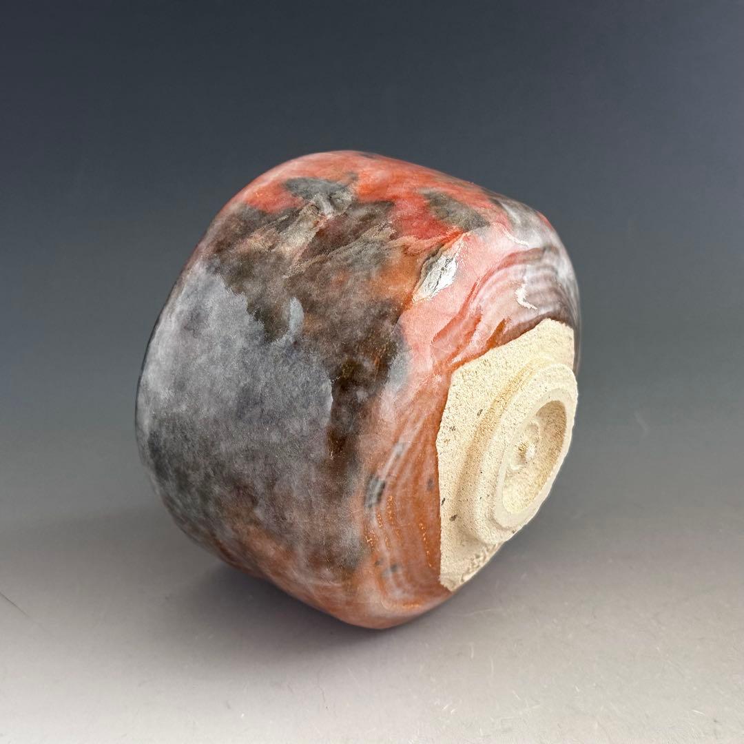 茶道具　赤楽　茶碗　小川裕起夫　共箱　楽焼　京都　陶芸　茶会　濃茶　薄茶　稽古