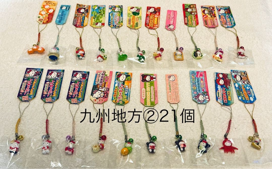 ご当地キティ 根付け ストラップ 159個セット まとめ売り