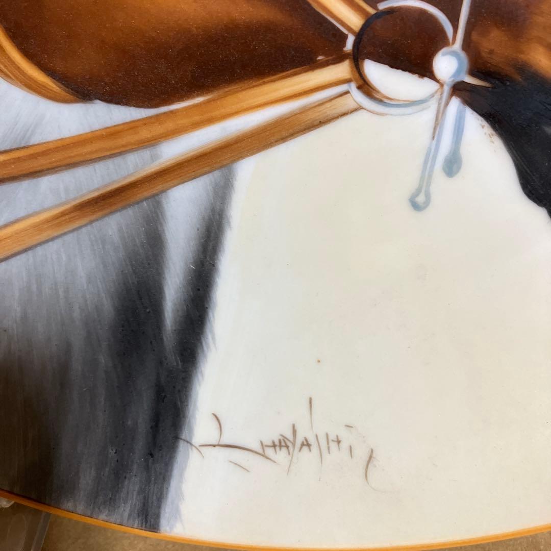 馬の絵皿・ハンドぺイント (数少ない馬の絵皿)