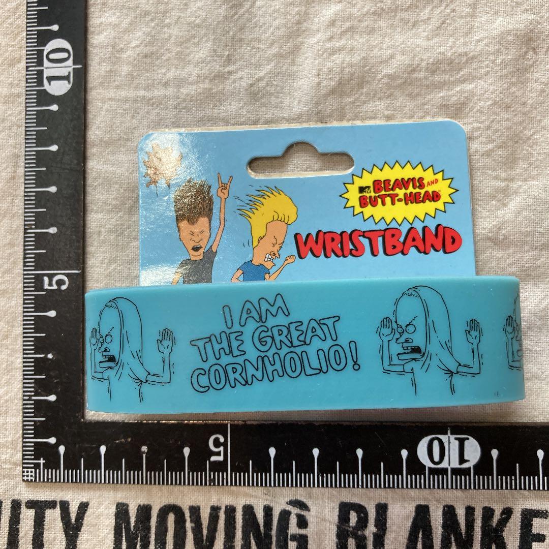 新品未使用　ラバー　リストバンド　ビーバス　バットヘッド　MTV 25mm幅