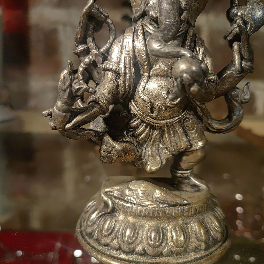 ガネーシャ チベット仏　仏教美術　アンティーク　470ｇ