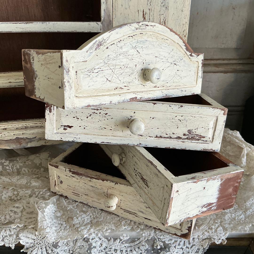 フランスアンティーク　ドール用　ドロワー　チェスト　ワードローブ　ジュエリー