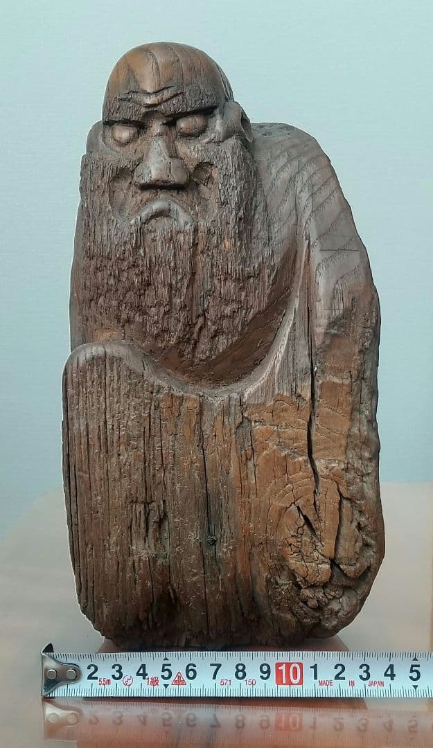 国宝姫路城天守閣古材 橋本星湖作 仙人の彫刻