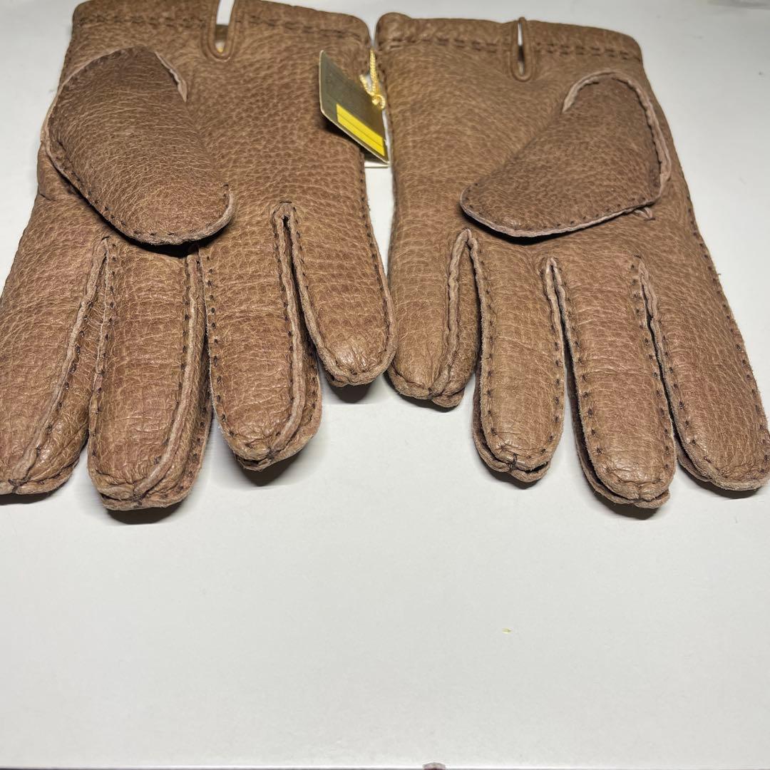 未使用 ペッカリー ドイツ製 サイズ8-1/2 ライトブラウン色 ライニング有り