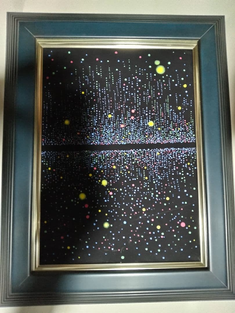 草間彌生、絵画、油彩４号、魂の灯、2008、肉筆、新品額縁。