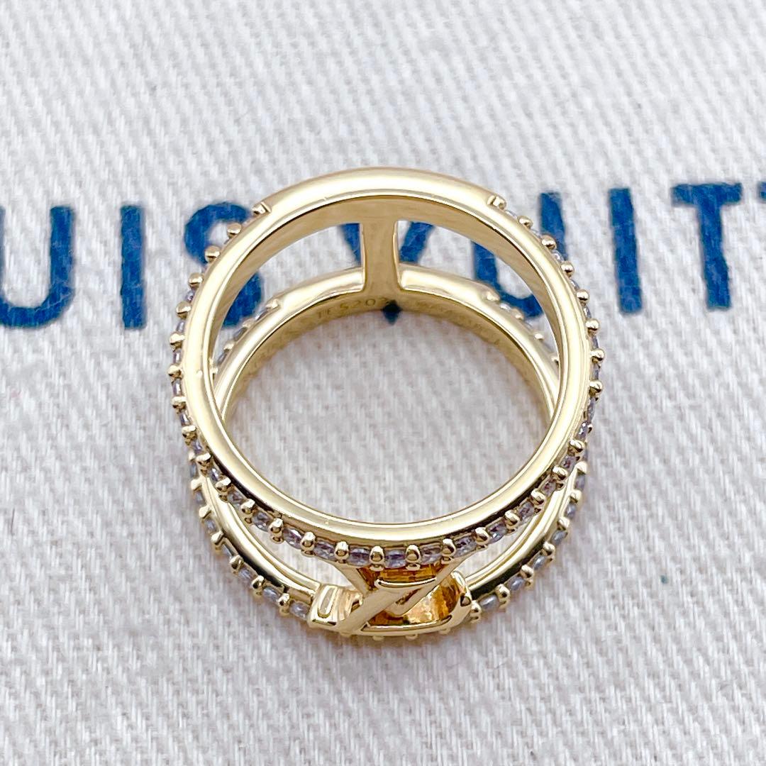 LOUIS VUITTON リング　アイコニック　ストラス　ストーン　ゴールド