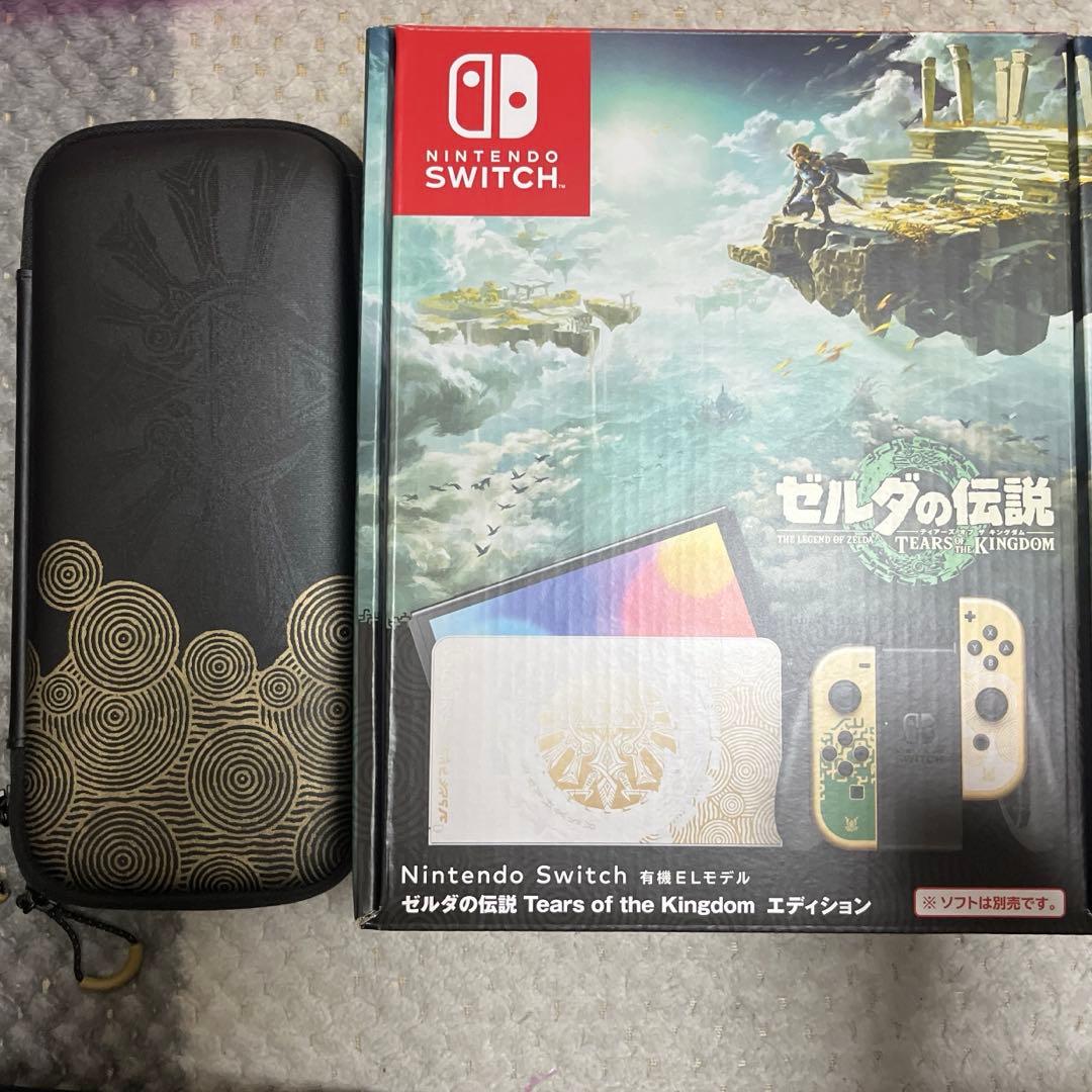 Switch有機EL本体➕ケース　ゼルダの伝説　中古