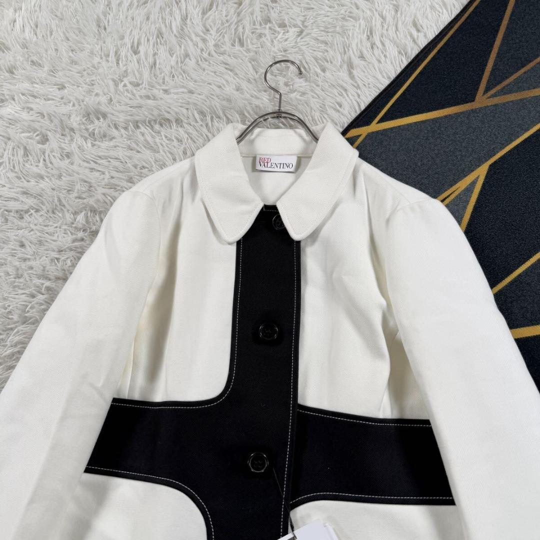 レッドヴァレンティノ ステンカラーコート 着丈86㎝ XXLサイズ ホワイト