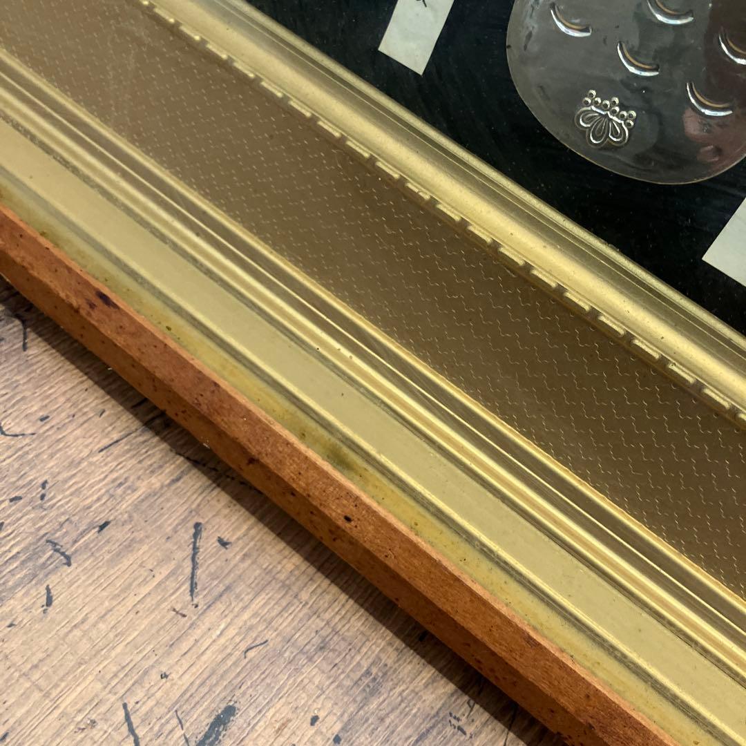 昭和レトロ 大判 小判 日本古銭 額縁アート フレーム付き レプリカ 24KGP