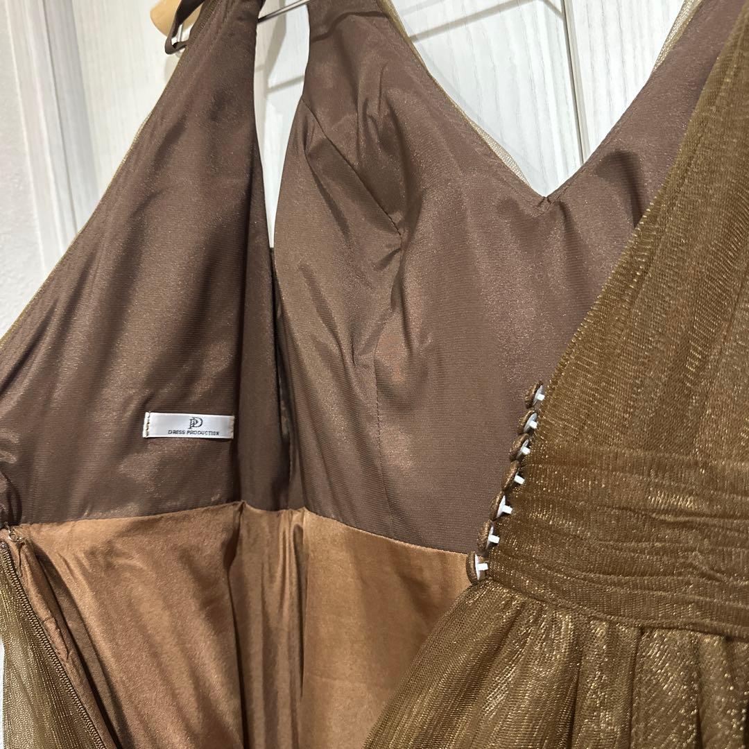 【前撮りのみ使用】チュールドレス ブラウン　撮影用 結婚式