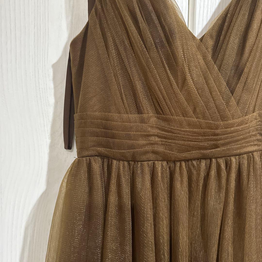 【前撮りのみ使用】チュールドレス ブラウン　撮影用 結婚式