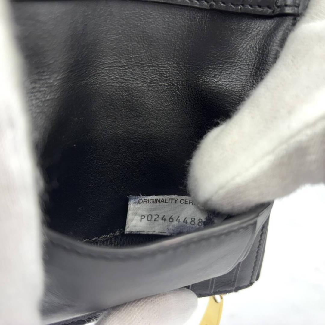 【極美品】ボッテガヴェネタ【カセット】イントレチャート⭐２つ折り財布 ブラック