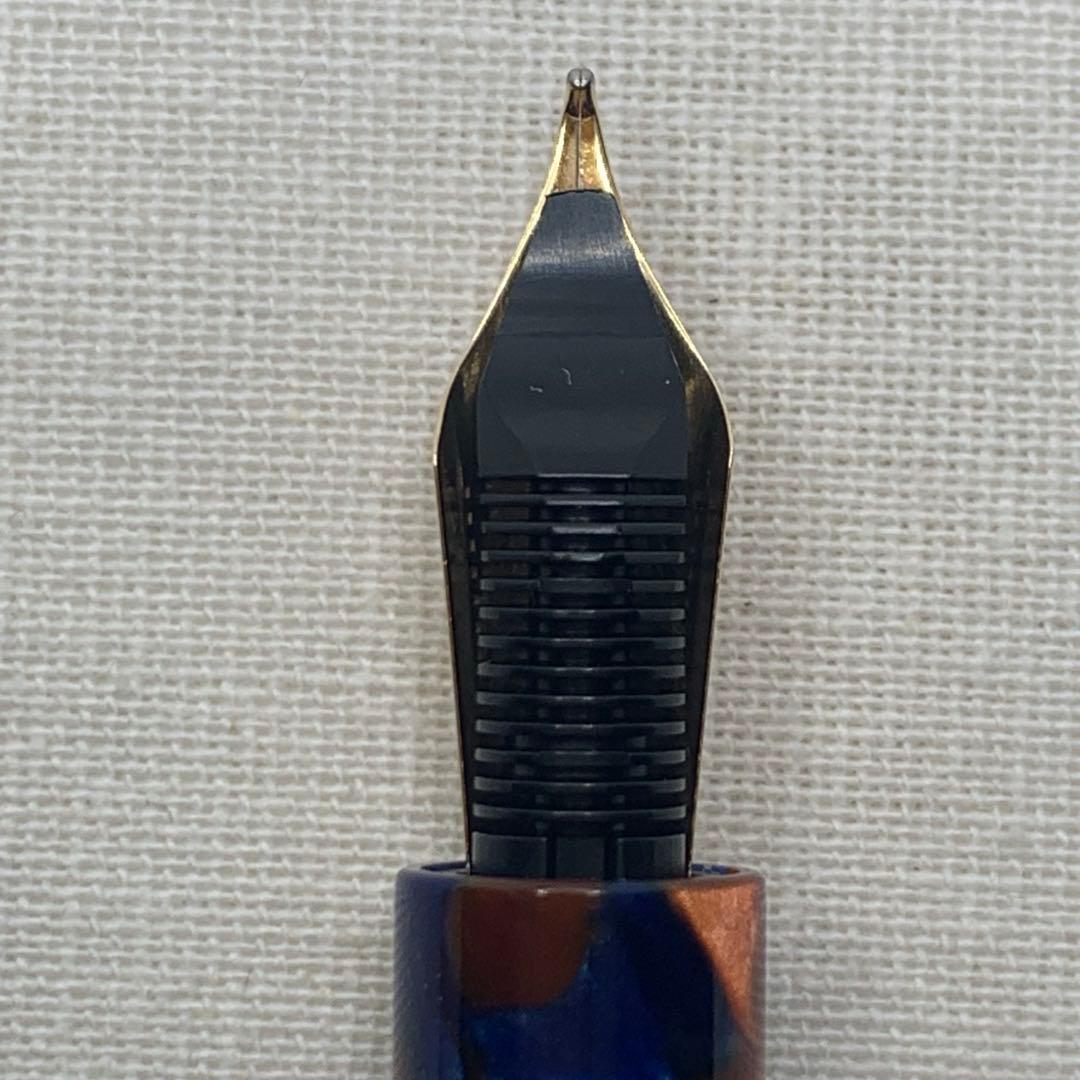 【美品】レオナルド　モーメントゼロ　万年筆　14K M ピエトラマリーナ