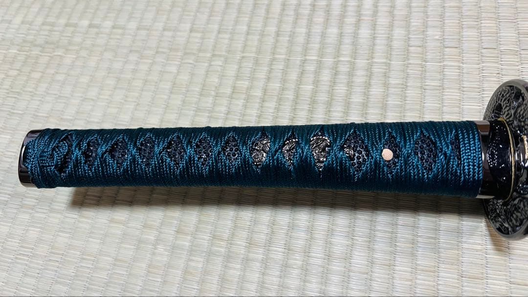 模造刀 陸奥守吉行拵え 龍目貫 龍透かし鍔 鐺付き 樋入り刀身 251020-2