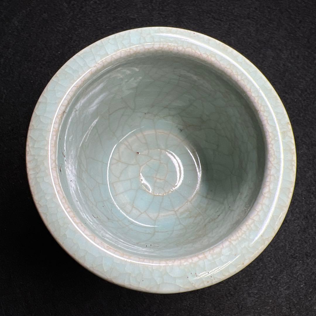 中国元時代　七官青磁　上手　銀火屋香炉　木箱付　東Y7-1203☆2Fトサオ