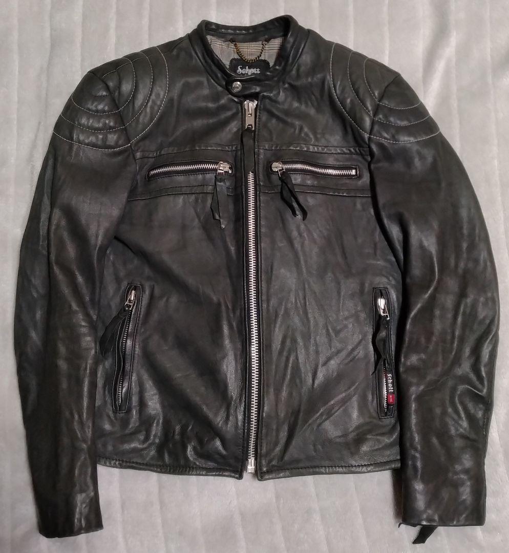 【牛革】schott classic パデッド シングルライダース（M）