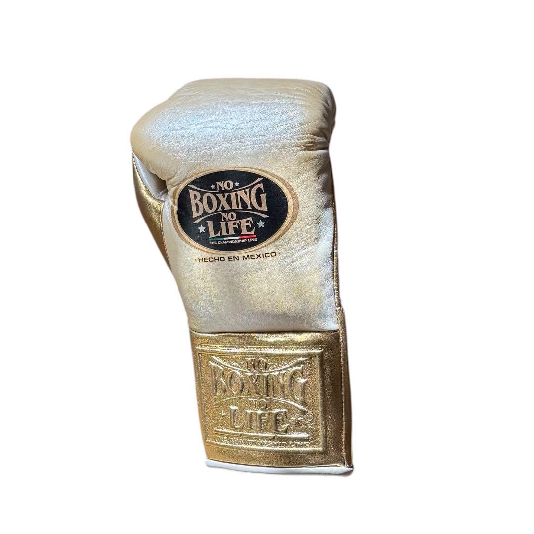 NO BOXING NO LIFE ボクシンググローブ ゴールド