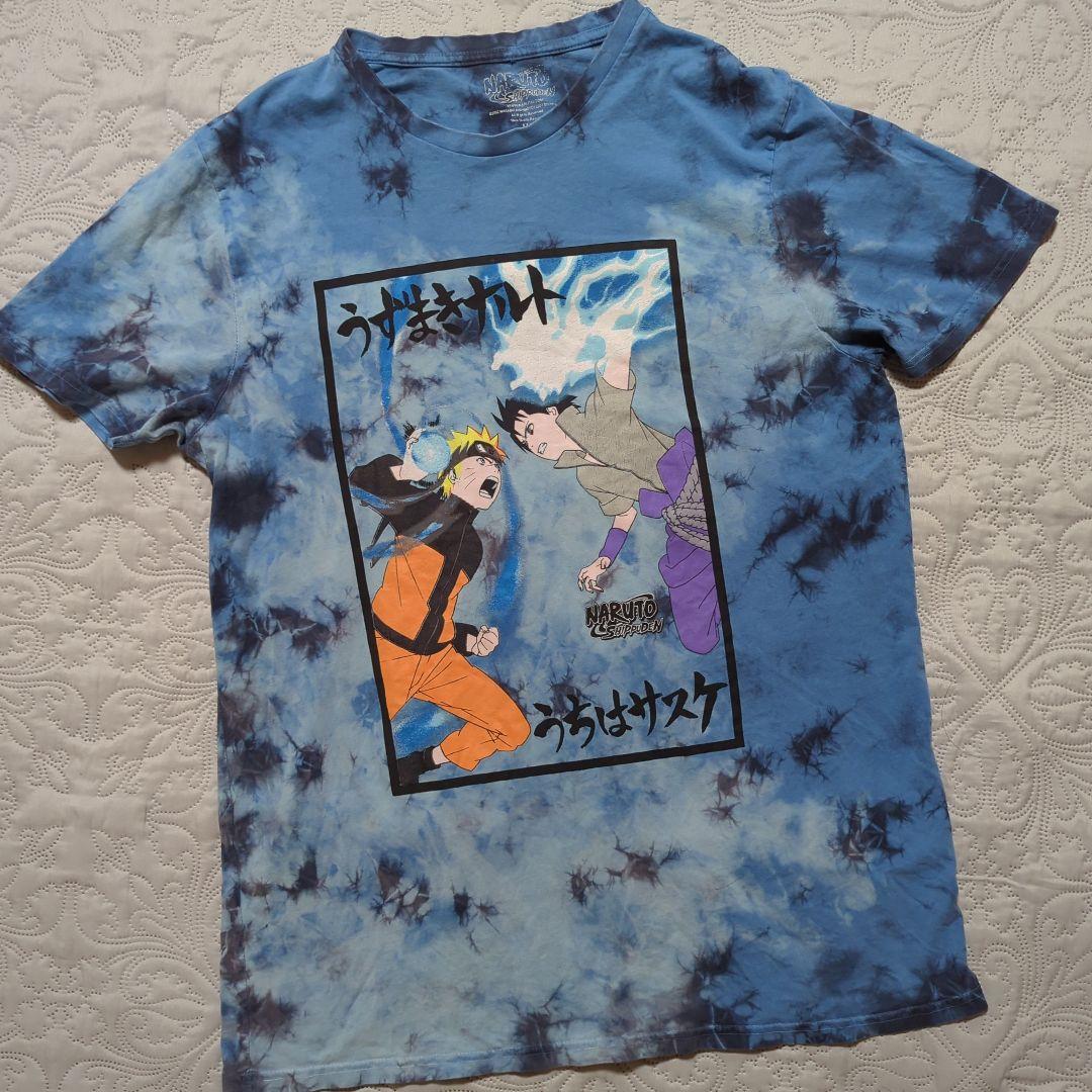 激レア　ナルトvsサスケ　最終決戦　ヴィンテージ　タイダイ　tシャツ　M　疾風伝