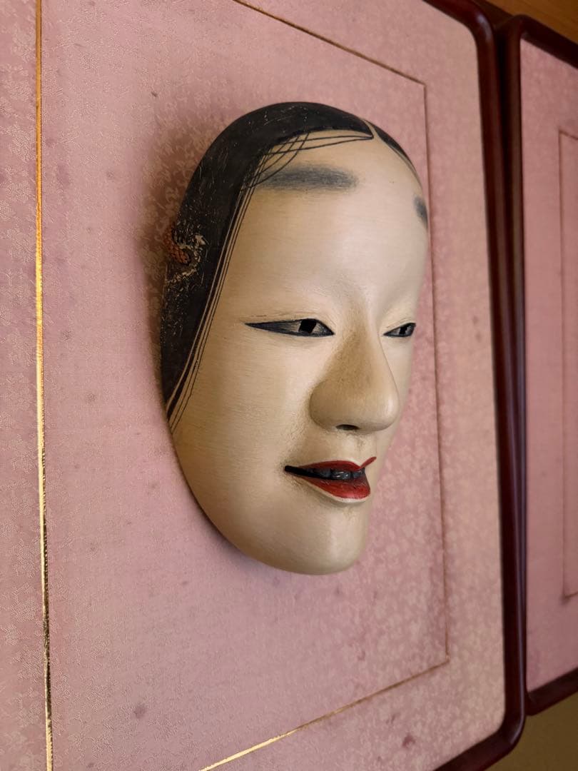 能面 木彫り　小面(こおもて)