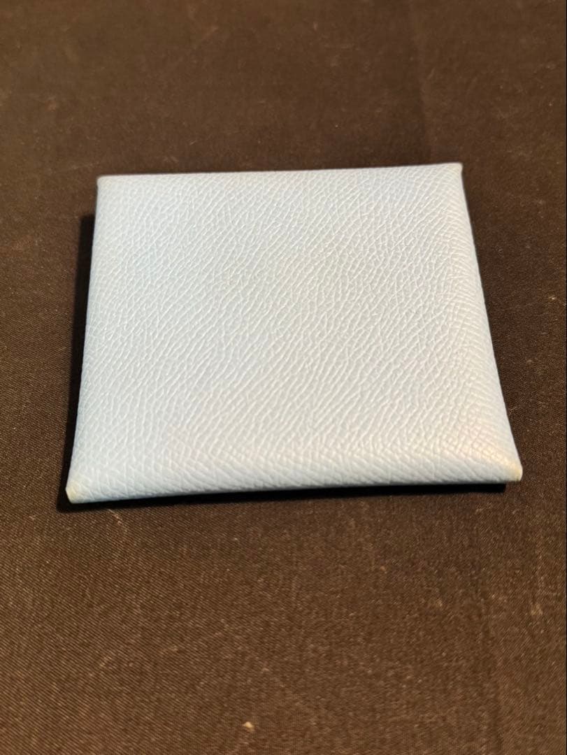 HERMESエルメス 高級レザー ブルー ケース バスティア