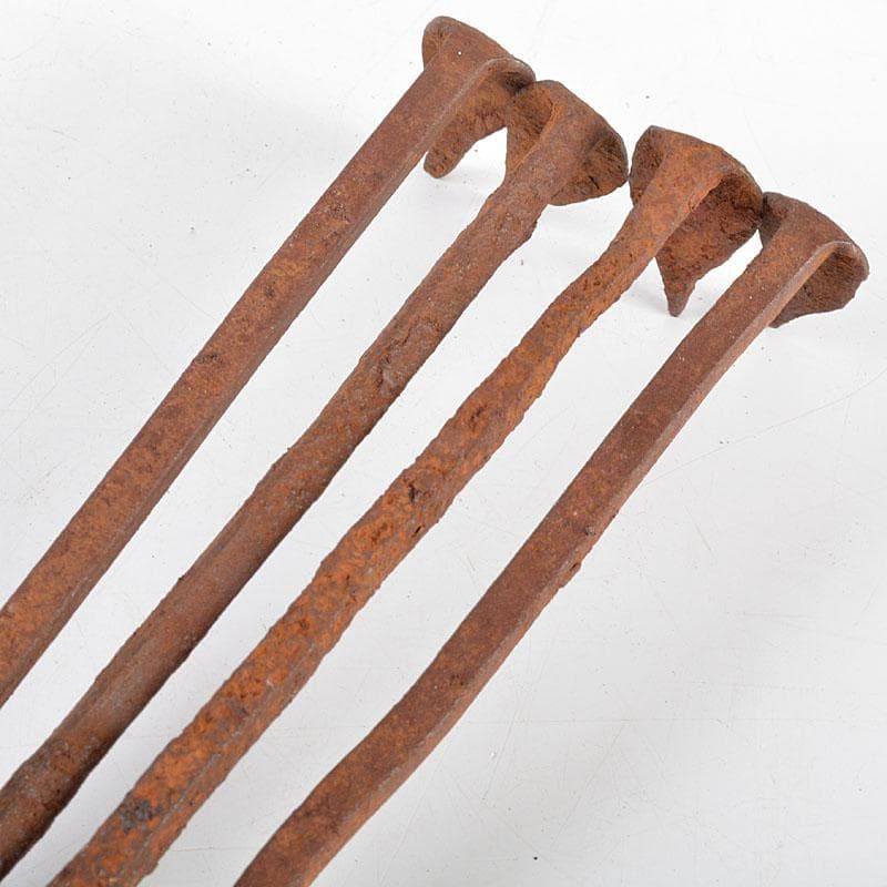 茶道具　古鉄　釘火箸　時代箱付　5点まとめて　V　R4835