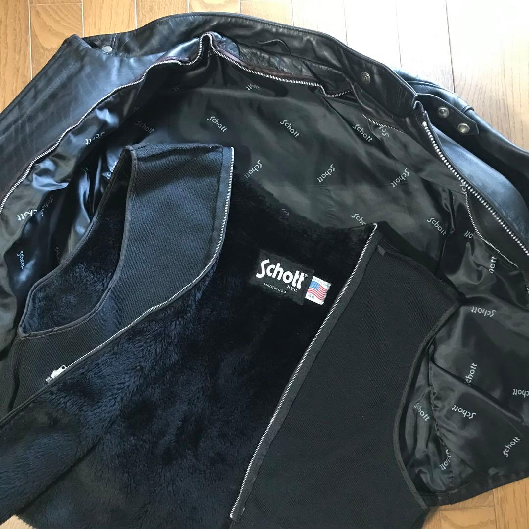 Schott 641 シングルライダース レザージャケット 44サイズ