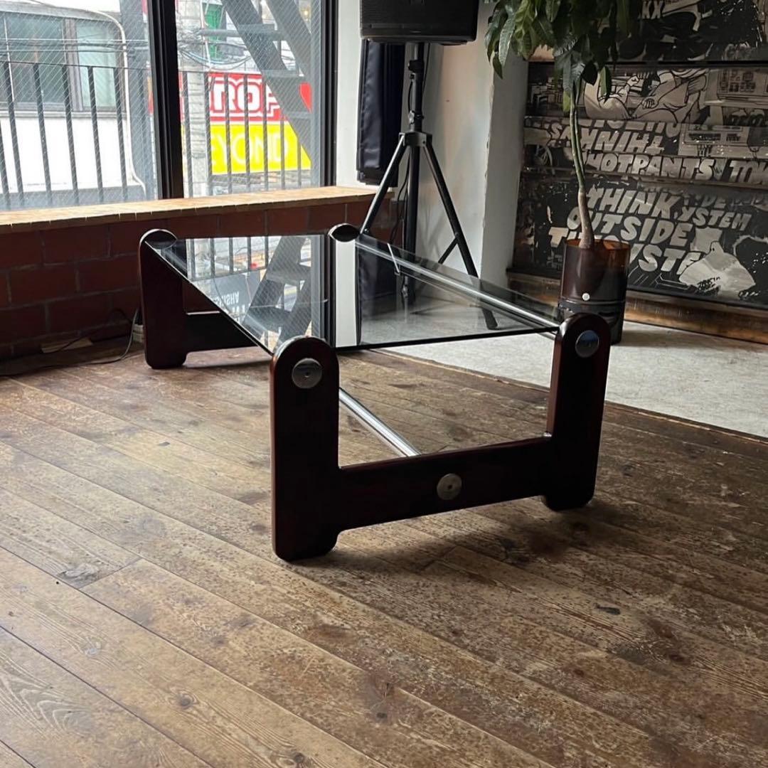 カリモク ガラステーブル ヴィンテージ家具