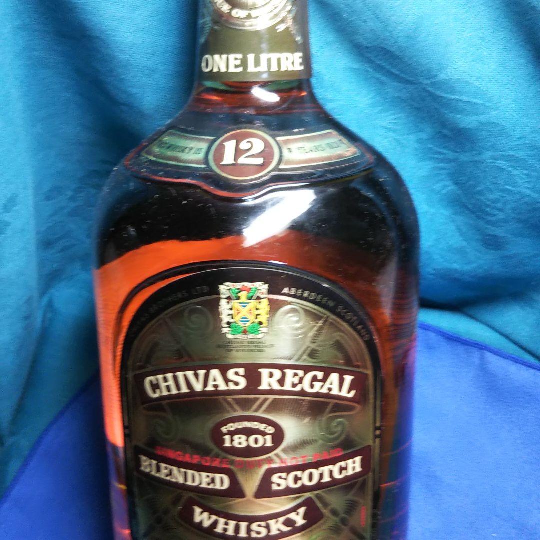 稀少レア、12年CHIVAS REGALスコッチウイスキー、1000ml／43゜