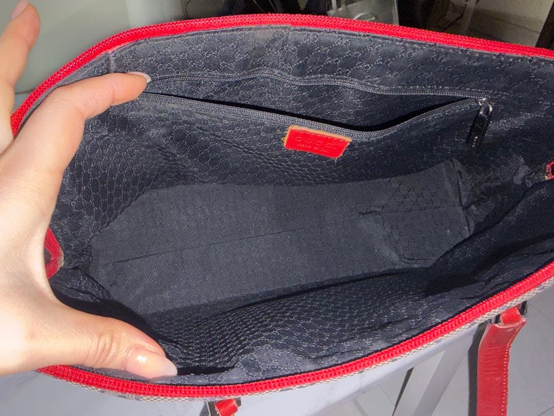 GUCCI ハンドバッグ 赤 トートバッグ