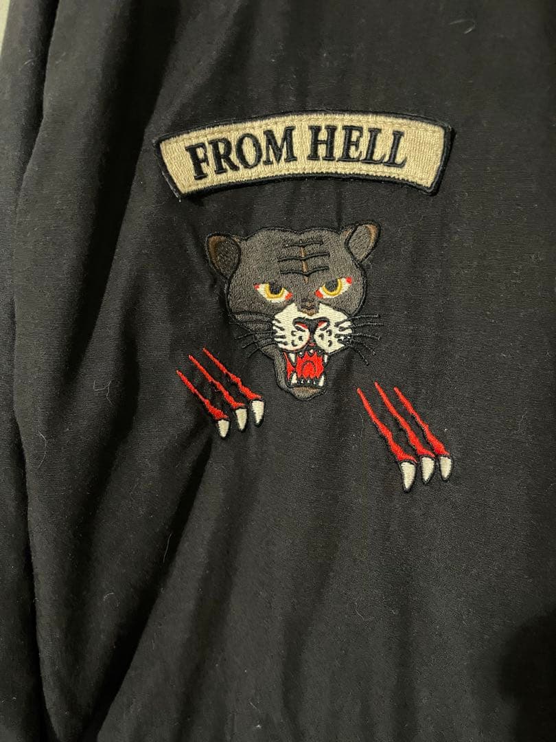 SASQUATCHfabrix 刺繍入り黒ジャケット