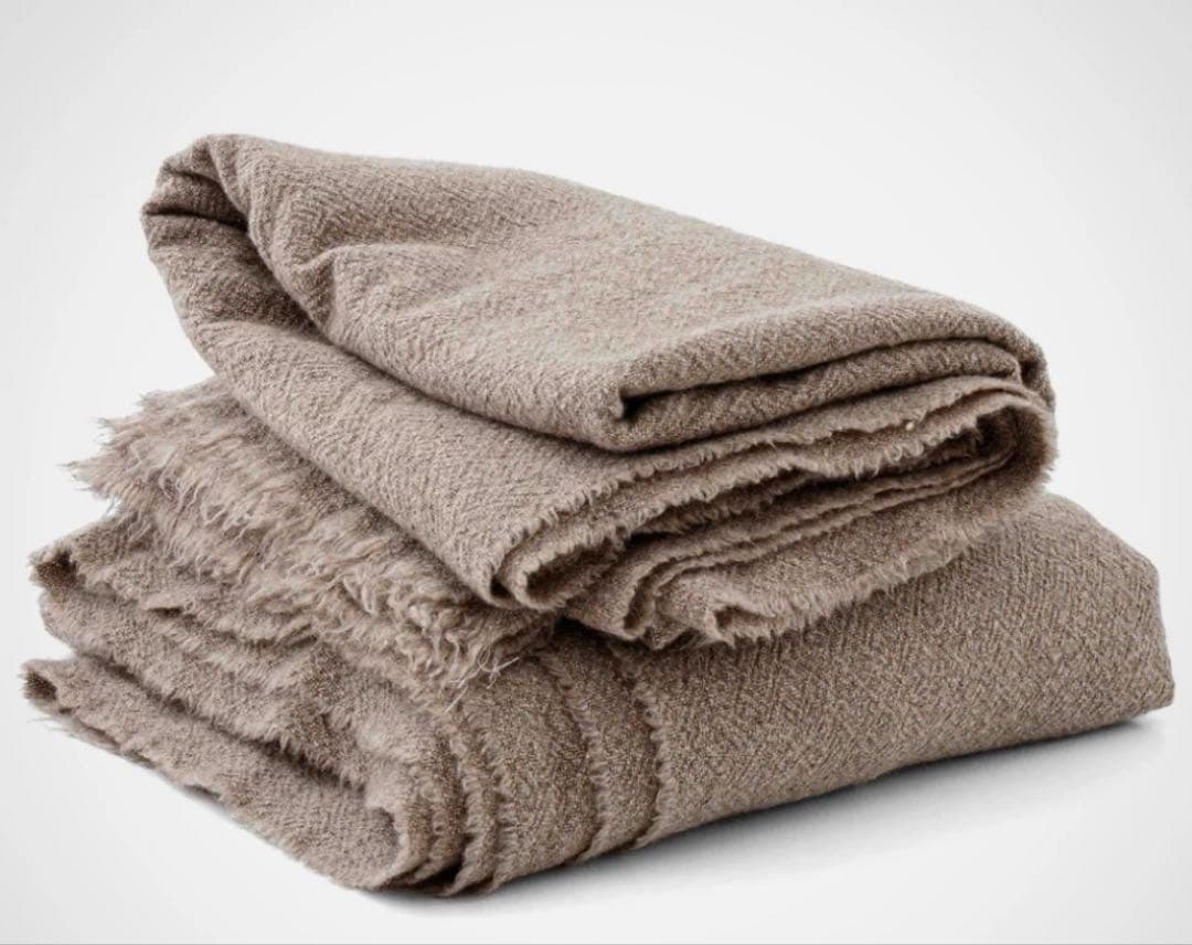 新品　ECHAPPER エシャペ　カシミヤ100% 大判ブランケット　ATON