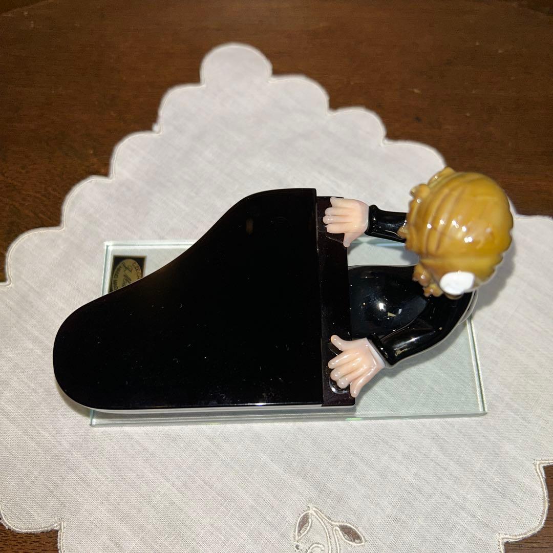 稀少　ビンテージＪ.Mares チェコ ボヘミアンガラス　ピアノ演奏者