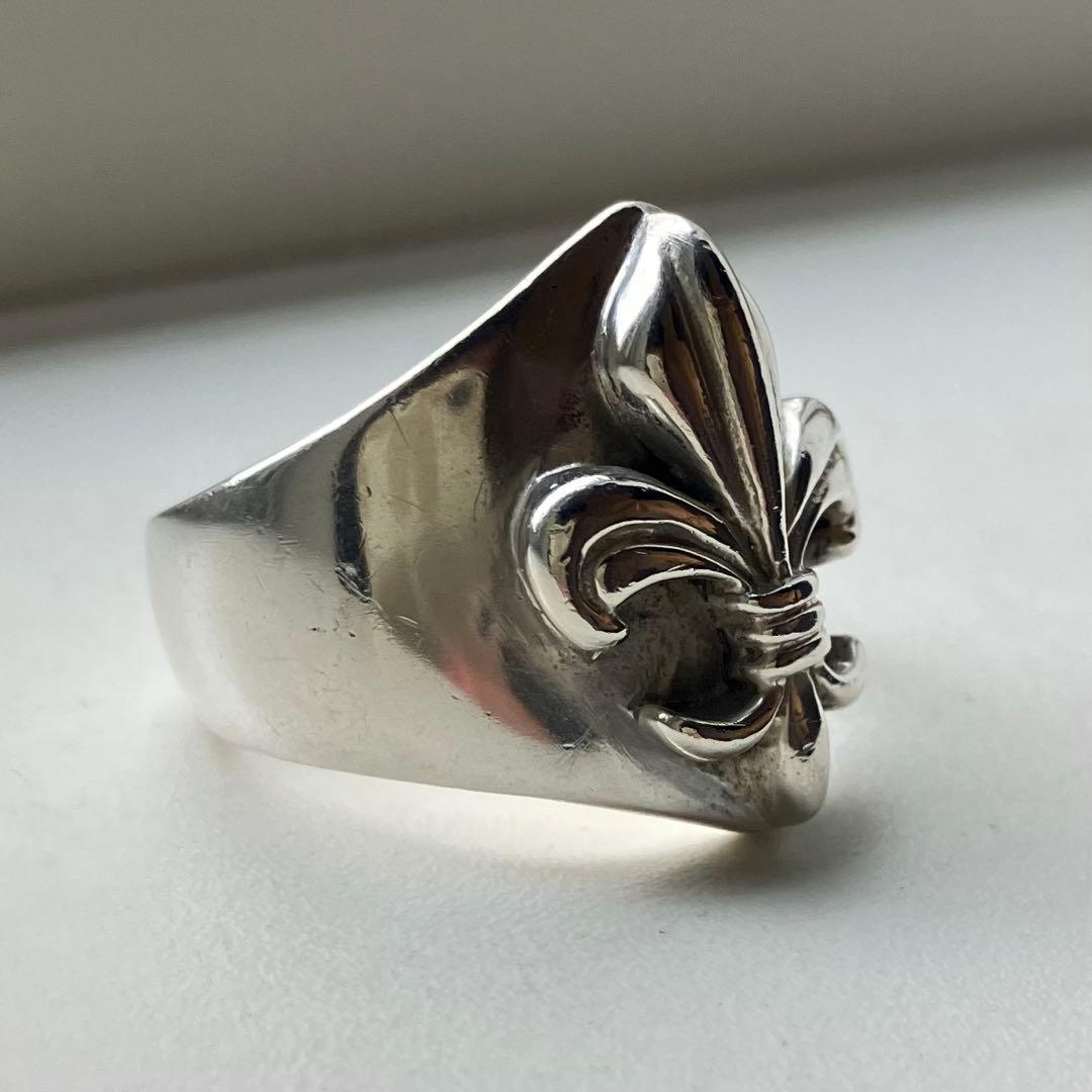 ヴィンテージ silver925 百合の紋章 シルバーリング フルールドリス
