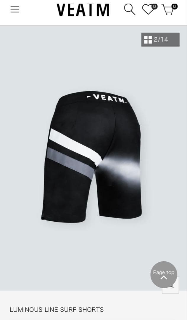 VEATM ビートム　サーフパンツ　Lサイズ　ブラック　黒　水着