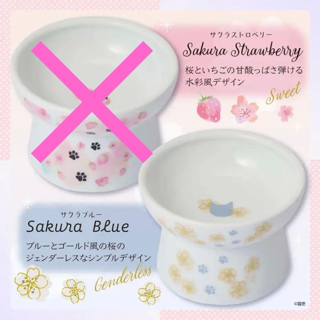 猫壱 限定 Sakura Blue 猫用フードボール・ウォーターボールセット