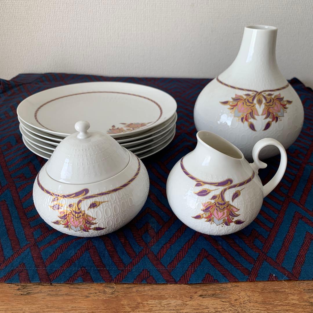 ローゼンタール100周年 シュガーポットミルクピッチャー 花瓶ケーキ皿平皿6枚