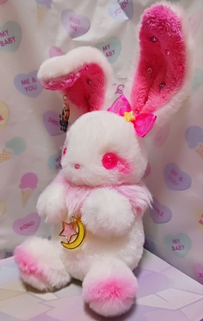 【ハンドメイド】ユメミルBunny(いちごみるく)　ぬいぐるみ
