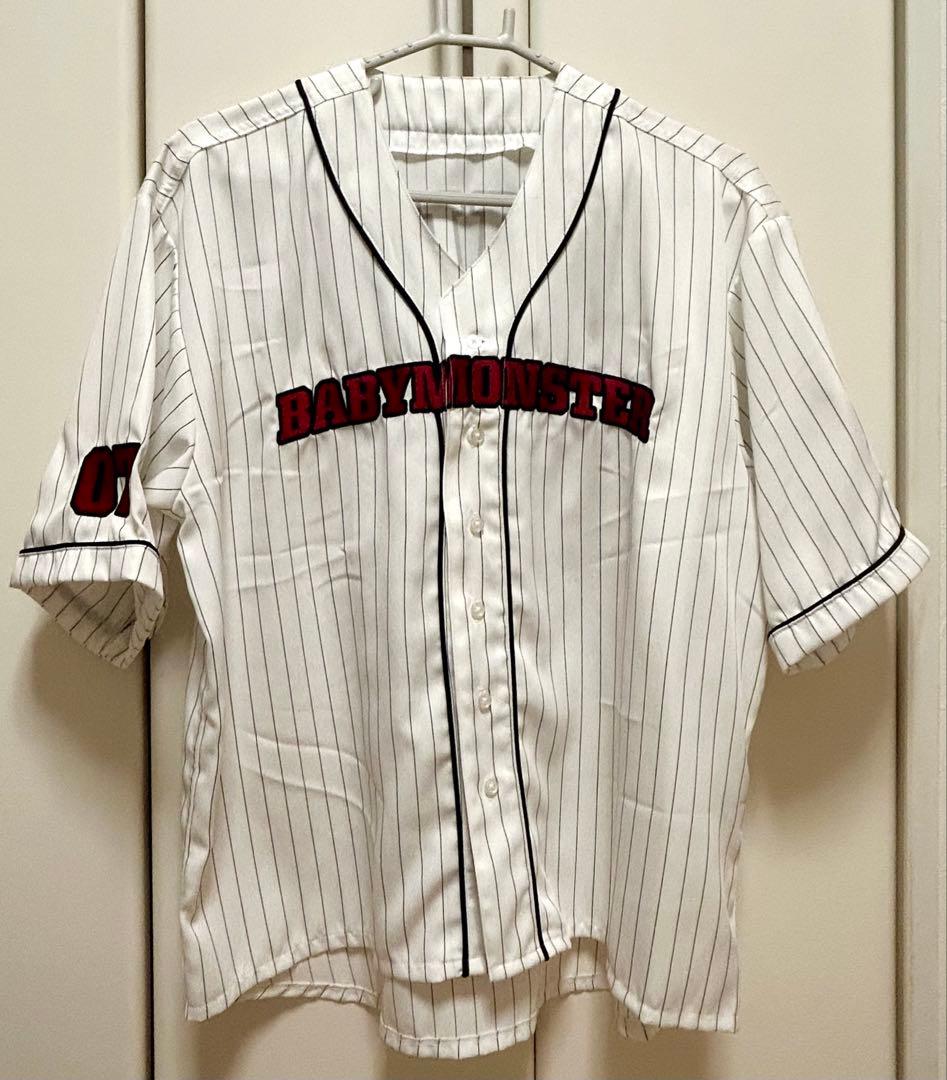 BABY MONSTER ベースボールシャツ　WHITE Mサイズ