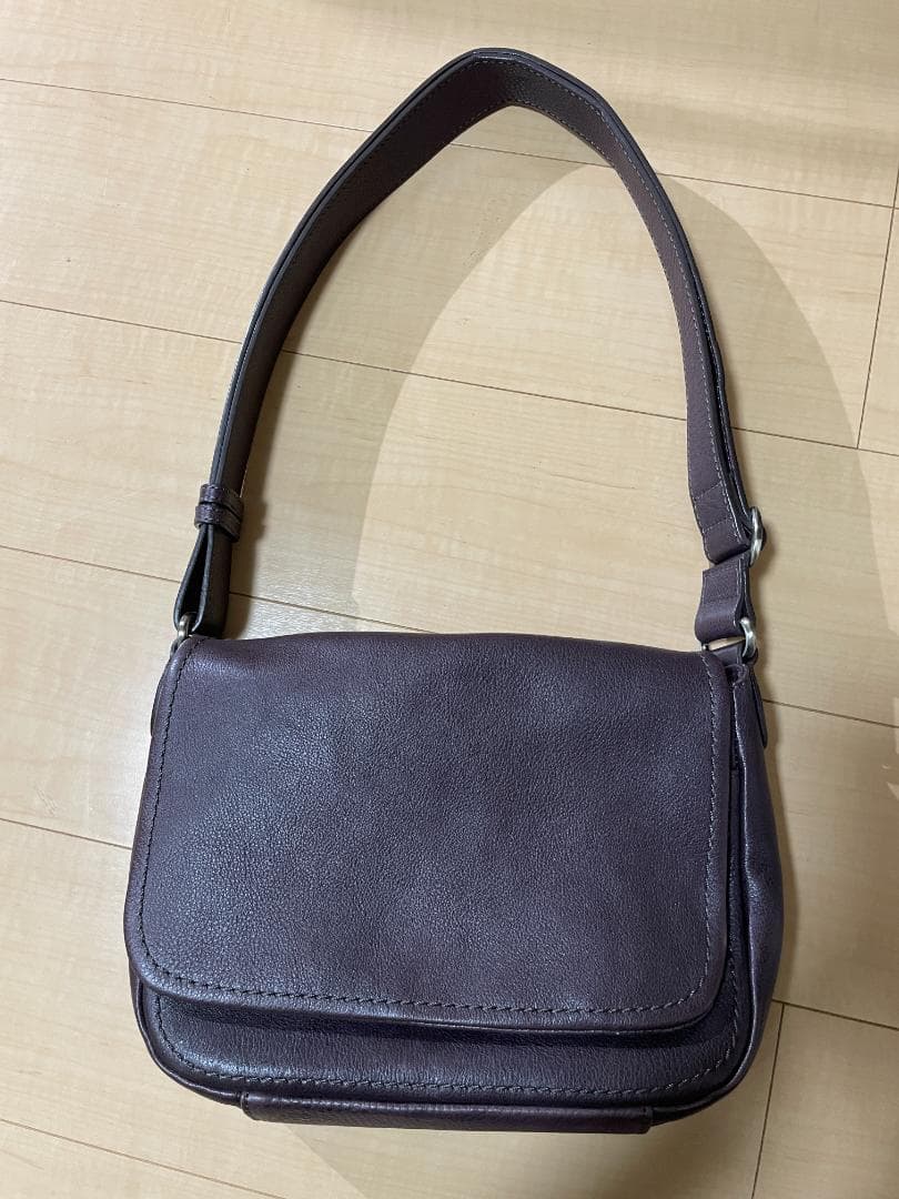 土屋鞄トーンオイルヌメ ミディアムショルダー(パープル)