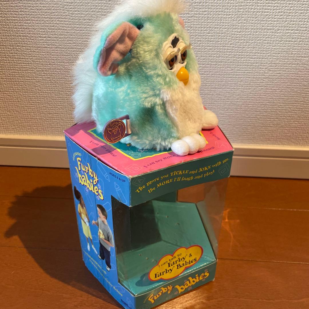 超希少　英語版　ファービーベイビー　水色　動作確認済