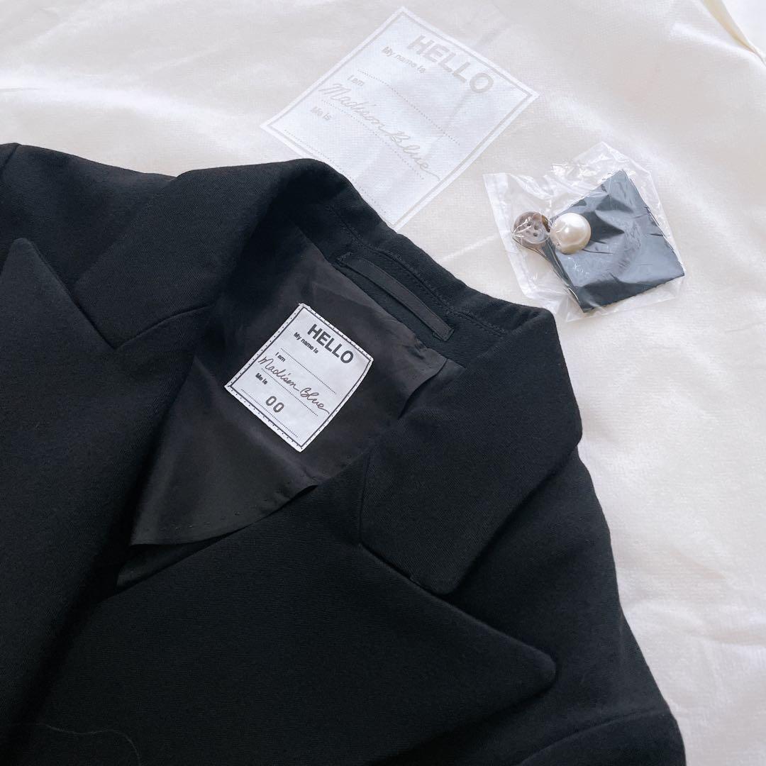 未使用品✨マディソンブルー パールボタン ダブルチェスターコート ブラック XS