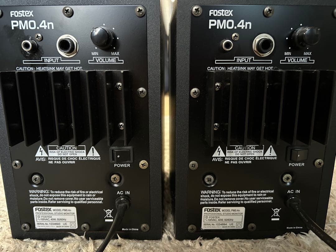 Fostex pm0.4nスタジオモニタースピーカー ブラック ペア
