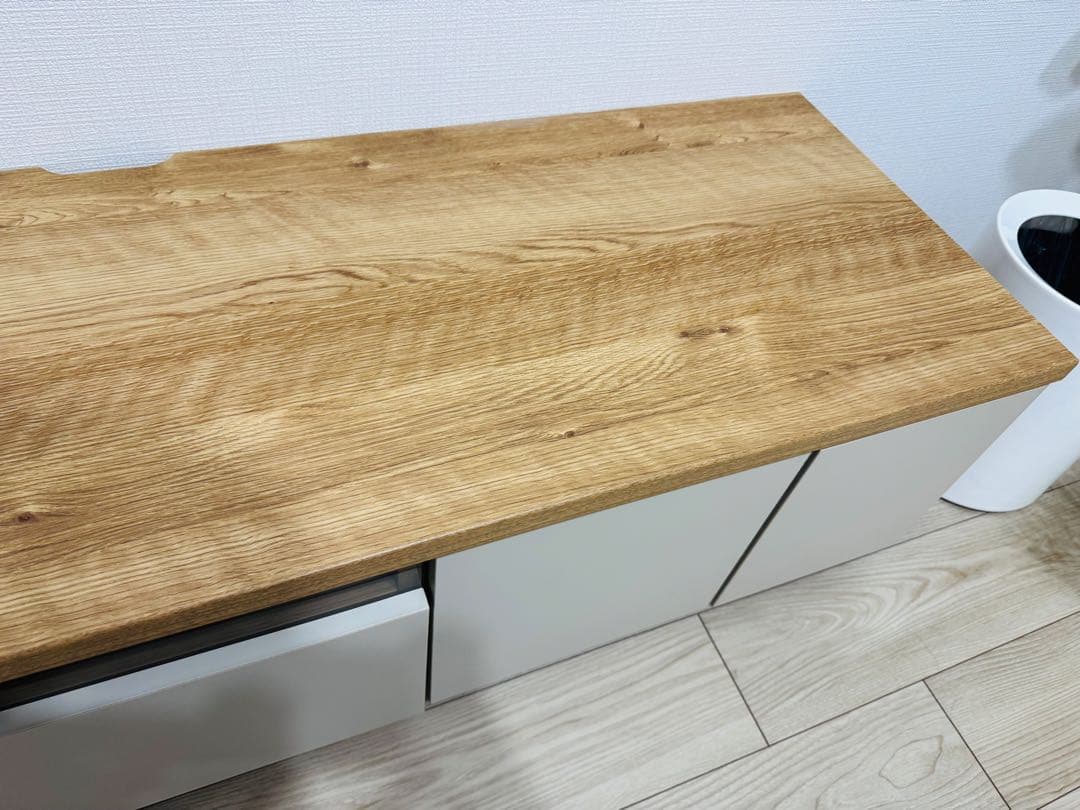 lowya テレビ台 140cm シャビーナチュラル グレージュ