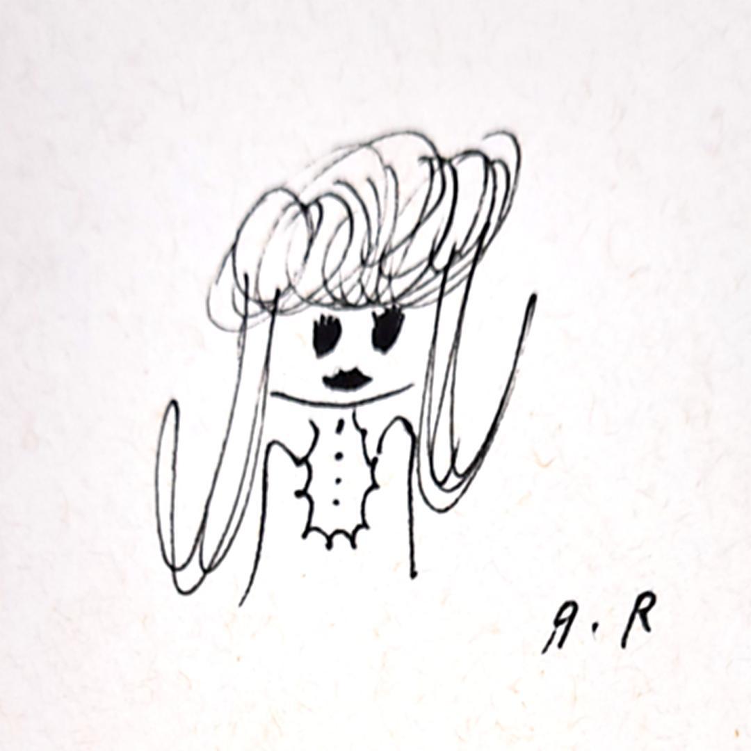 【真作保証】荒井良二手描きイラスト2枚セット/Arai Ryoji/絵本作家