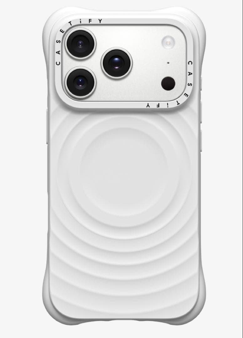 iPhone 17 Pro ウェーブシリコンケース ホワイト