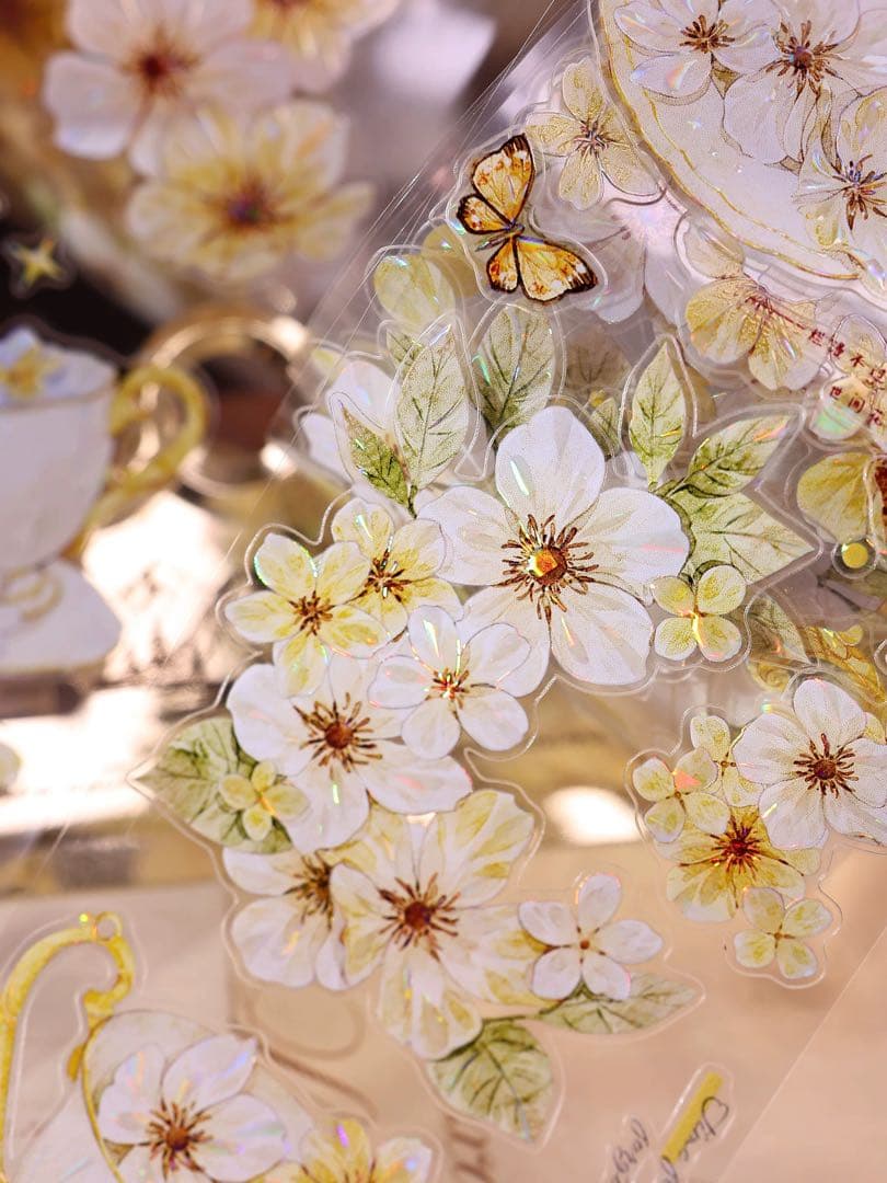 小白家文創《盏中花》海外マスキングテープ マステ 【2761】