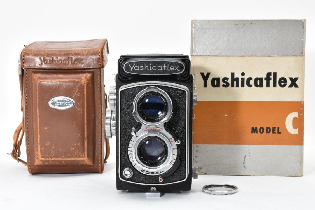 ★大特価★ヤシカ flex 80mm f3.5 C型 元箱付き 専用革ケース付き
