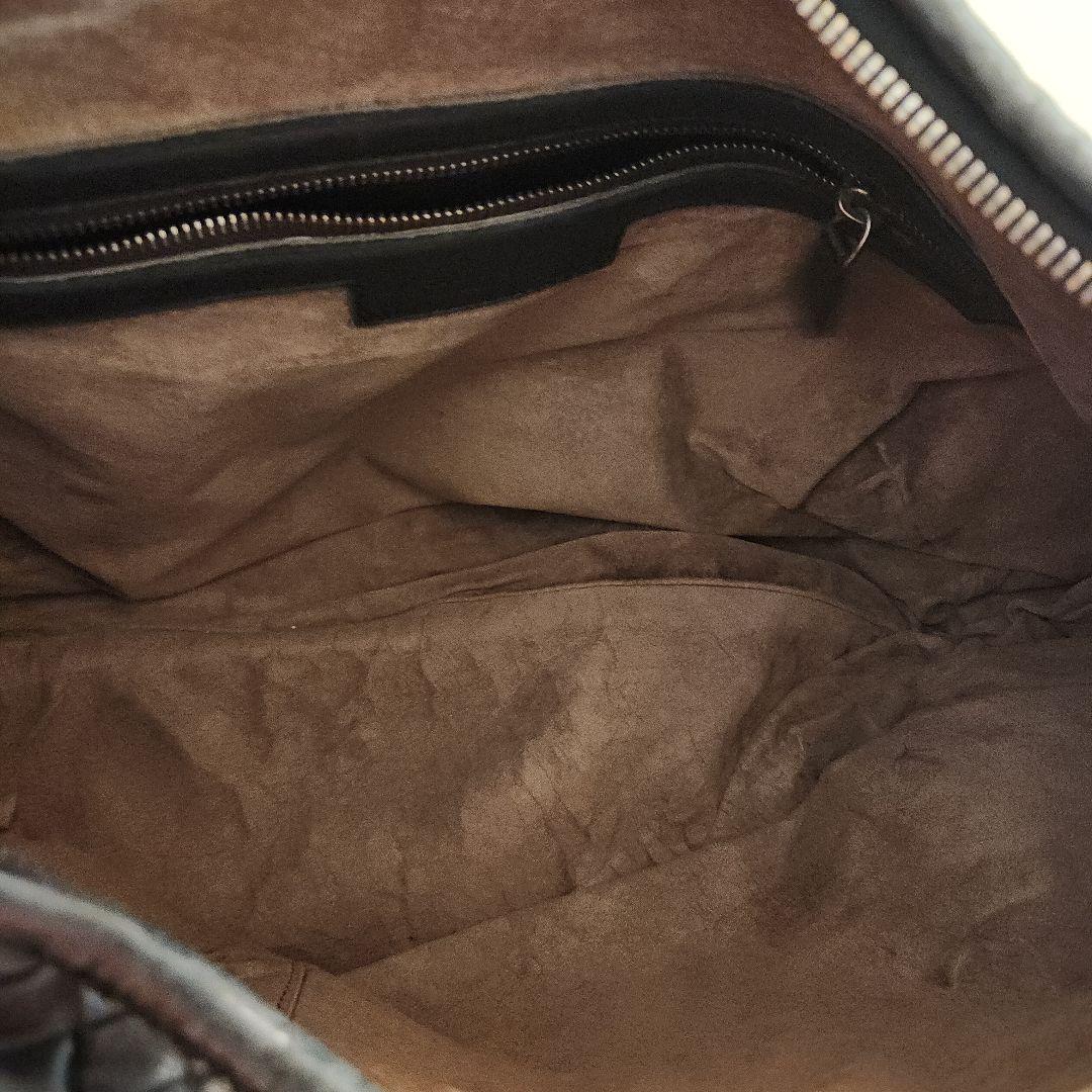 ボッテガヴェネタ　黒 編み込みレザー ハンドバッグ